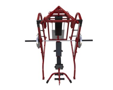 Beyaz arka planda spor aletleri