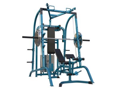 Beyaz arka planda spor aletleri