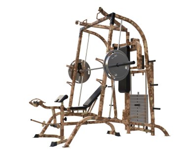 Beyaz arka planda spor aletleri