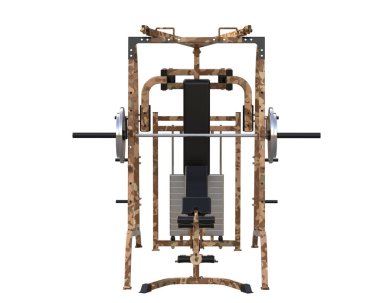 Beyaz arka planda spor aletleri