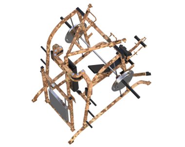 Beyaz arka planda spor aletleri