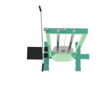 Beyaz arka planda spor aletleri