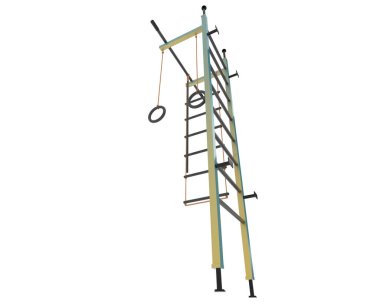 Beyaz arka planda spor aletleri