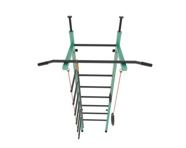 Beyaz arka planda spor aletleri