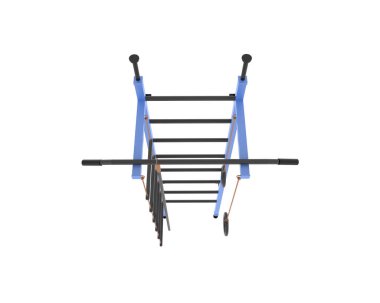 Beyaz arka planda spor aletleri