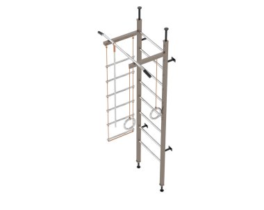 Beyaz arka planda spor aletleri