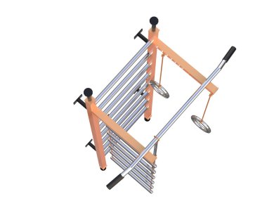 Beyaz arka planda spor aletleri