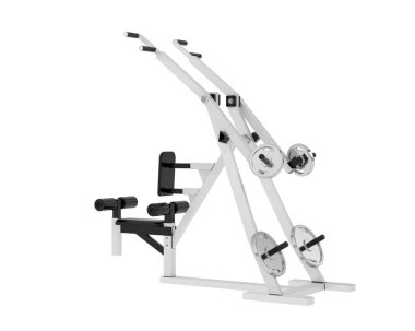 Beyaz arka planda spor aletleri