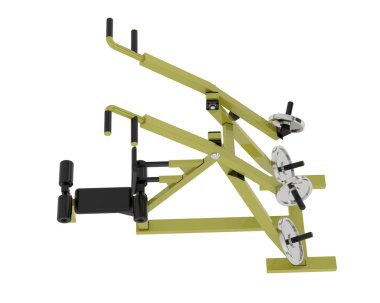 Beyaz arka planda spor aletleri