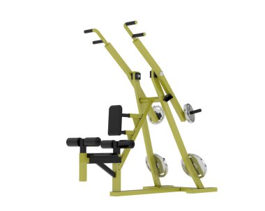 Beyaz arka planda spor aletleri