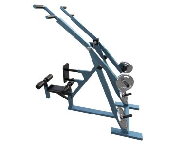 Beyaz arka planda spor aletleri