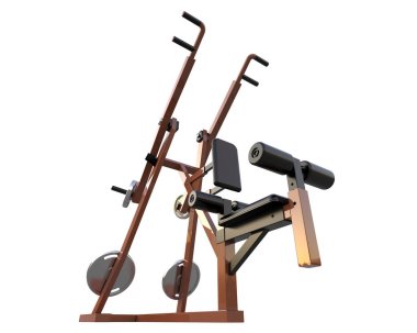 Beyaz arka planda spor aletleri