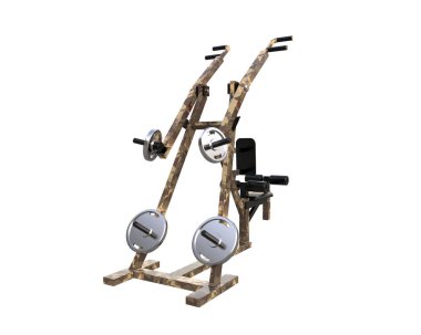 Beyaz arka planda spor aletleri