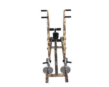 Beyaz arka planda spor aletleri