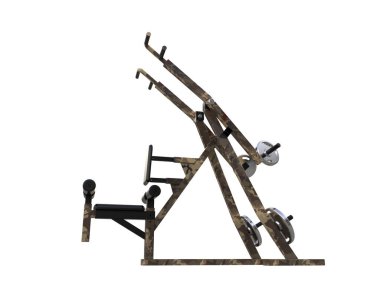 Beyaz arka planda spor aletleri