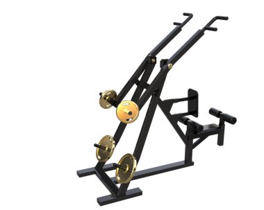 Beyaz arka planda spor aletleri