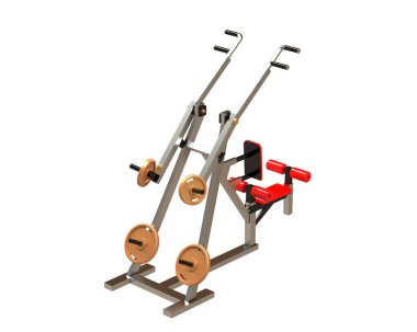 Beyaz arka planda spor aletleri