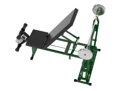 Beyaz arka planda spor aletleri