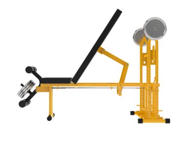 Beyaz arka planda spor aletleri