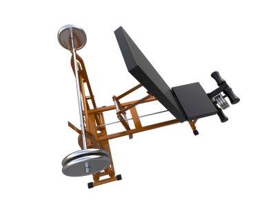 Beyaz arka planda spor aletleri