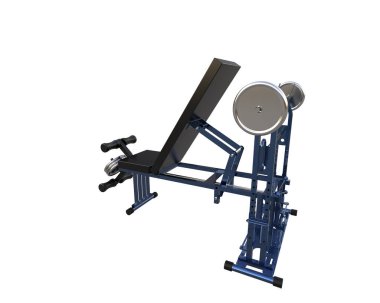 Beyaz arka planda spor aletleri