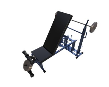 Beyaz arka planda spor aletleri