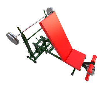 Beyaz arka planda spor aletleri