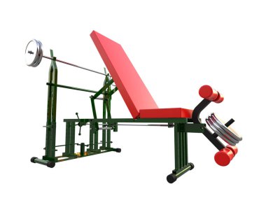 Beyaz arka planda spor aletleri