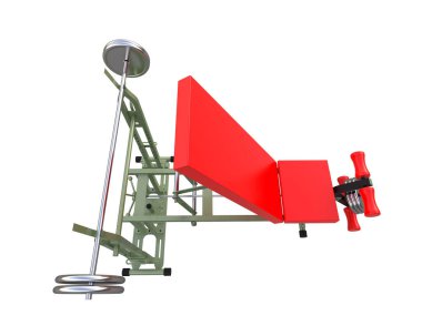 Beyaz arka planda spor aletleri