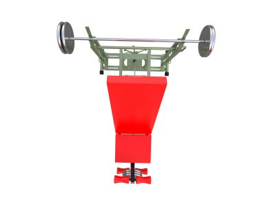 Beyaz arka planda spor aletleri