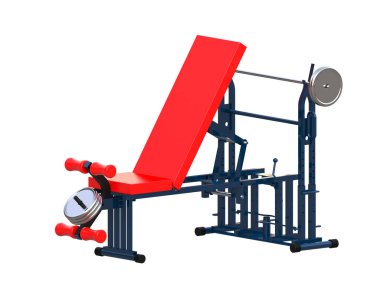 Beyaz arka planda spor aletleri