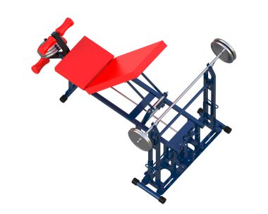 Beyaz arka planda spor aletleri