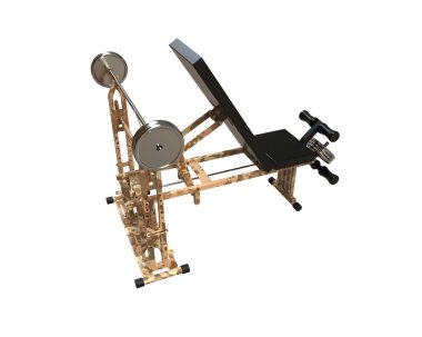 Beyaz arka planda spor aletleri