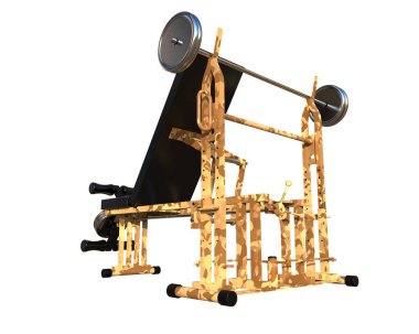 Beyaz arka planda spor aletleri