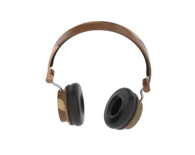 Beyaz arkaplanda izole kulaklıklar 