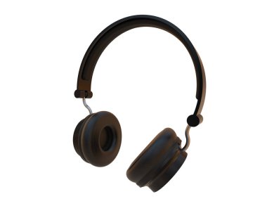 Beyaz arkaplanda izole kulaklıklar 