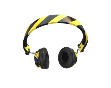 Beyaz arkaplanda izole kulaklıklar 