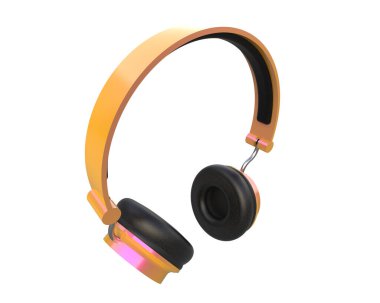 Beyaz arkaplanda izole kulaklıklar 