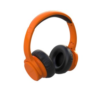 Beyaz arkaplanda izole kulaklıklar 