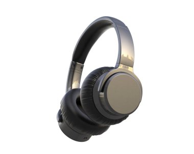 Beyaz arkaplanda izole kulaklıklar 