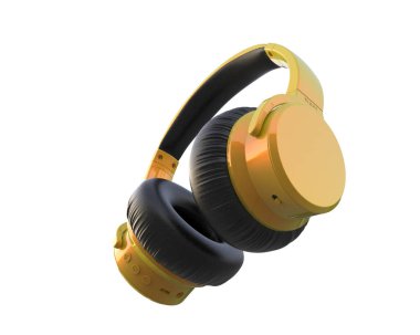 Beyaz arkaplanda izole kulaklıklar 