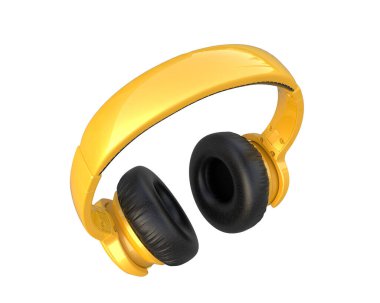 Beyaz arkaplanda izole kulaklıklar 