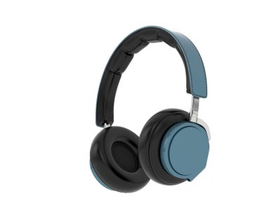 Beyaz arkaplanda izole kulaklıklar 