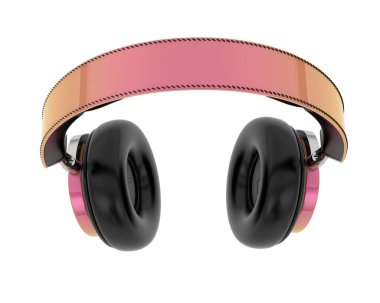 Beyaz arkaplanda izole kulaklıklar 