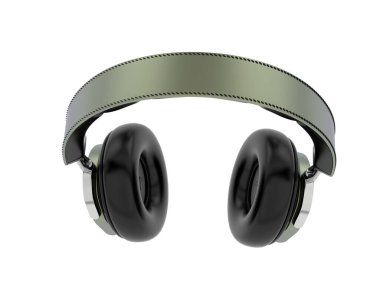 Beyaz arkaplanda izole kulaklıklar 