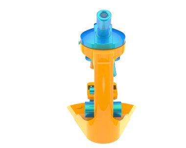 Mikroskop arka planda izole edildi. 3d görüntüleme - illüstrasyon