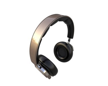 Beyaz arkaplanda izole kulaklıklar 