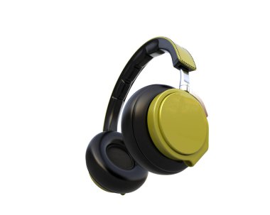 Beyaz arkaplanda izole kulaklıklar 