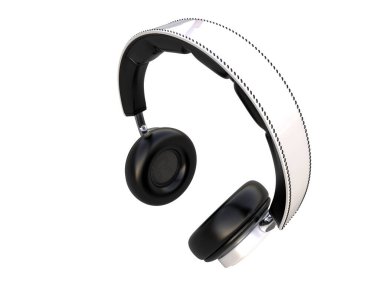 Beyaz arkaplanda izole kulaklıklar 