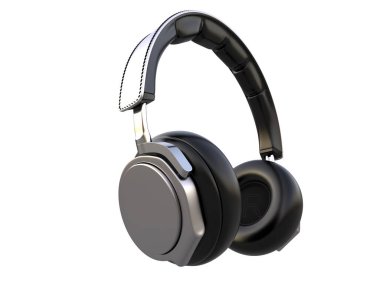 Beyaz arkaplanda izole kulaklıklar 